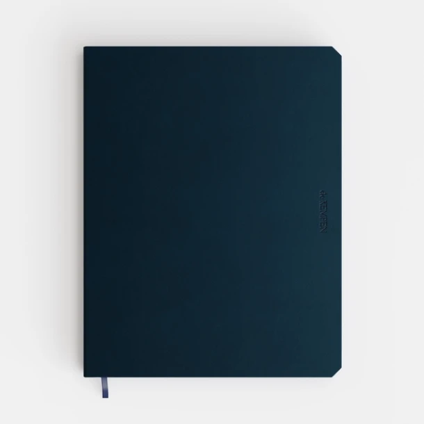 Notitieboek de KEMPEN Silence 171x220mm blanco 192 pag 90gr dblauw
