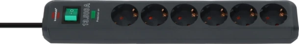 Stekkerdoos Brennenstuhl Osb 6vd 5m Zwart