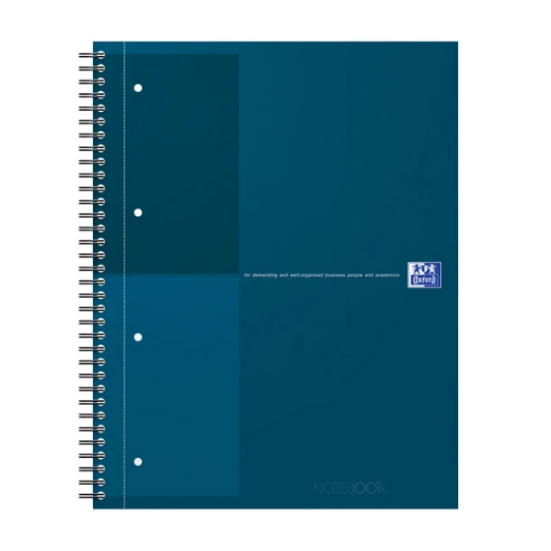 Spiraalblok Oxford International Notebook A4+ lijn petrol blauw