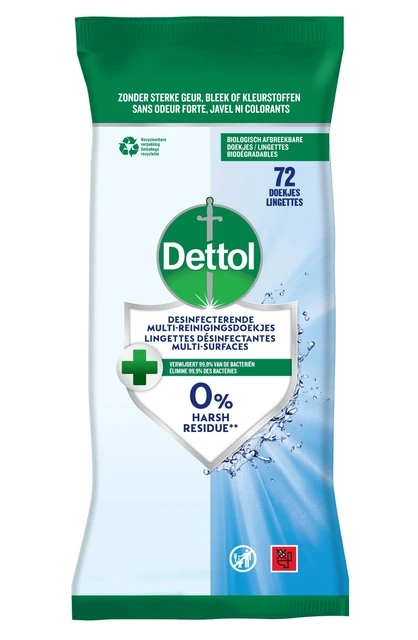Reinigingsdoekjes Dettol Antibacterieã«L Cleans 72