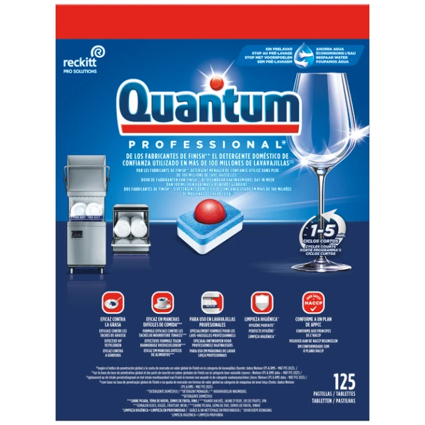 Vaatwastabletten Quantum Pro All-In-One 125 Stuks