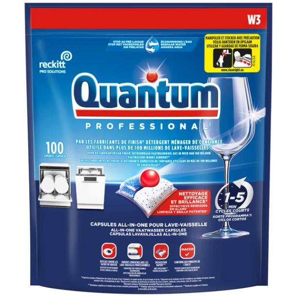 Vaatwastabletten Quantum Pro All-In-One 100 Caps