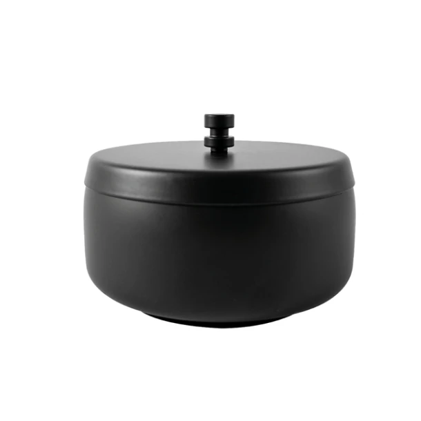 Asbak Brasq Tafelmodel 1 Liter Met Deksel Zwart