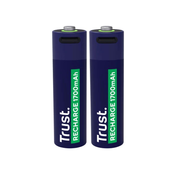 Batterij Trust USB-C oplaadbaar AA 2 stuks