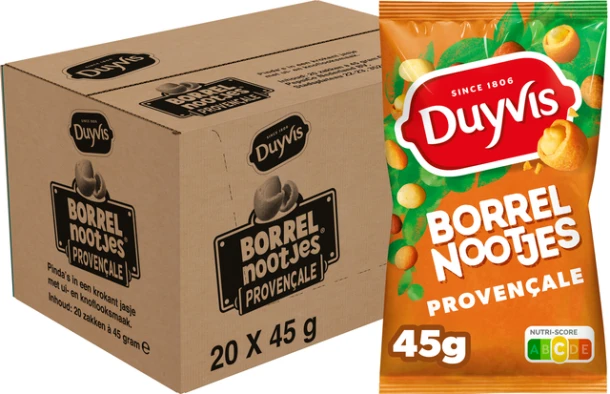 Borrelnootjes Duyvis Provencale Zak 45gr