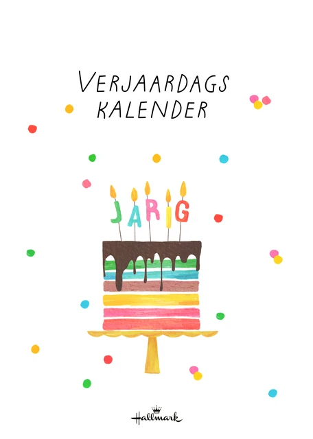 Verjaardagskalender Kort Pretty Cute 21x30