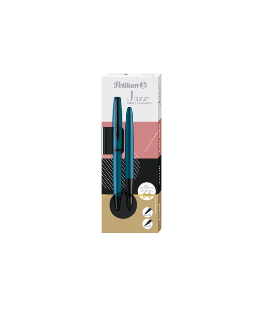 Schrijfset Pelikan Jazz Noble Elegance K36+P36 medium aquamarine