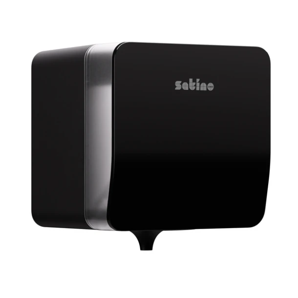 Poetspapierdispenser Satino CF1 Hyginity Plus medium zwart 333417
