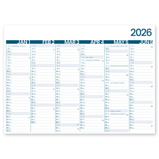 6-Maandkalender 2026 Inni Groot Memento 430x320mm