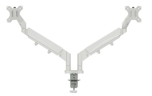 Monitorarm Leitz Ergo ruimtebesparend dubbel grijs