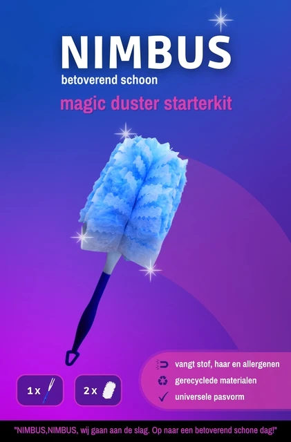 Duster Nimbus Starterskit 1 Houder En 2 Dusters