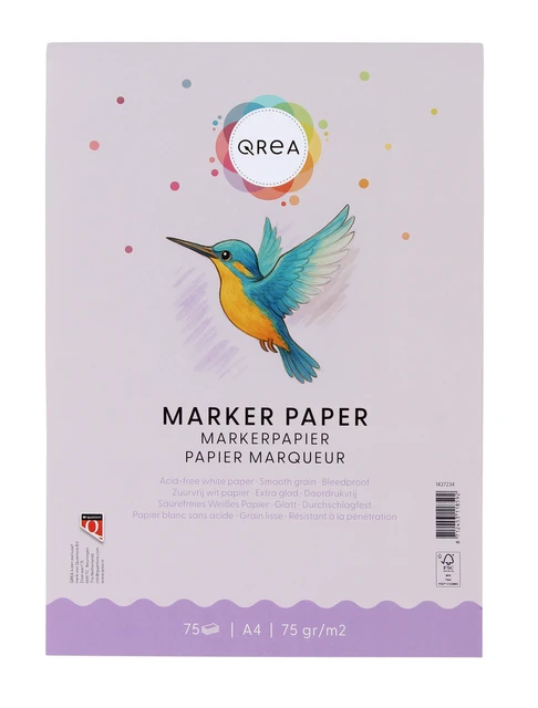 Markerblok Qrea A4 75gram 75vel