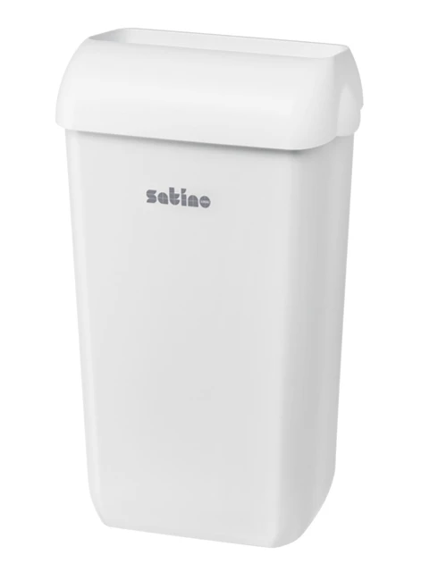 Afvalbak Satino open inworp 23 liter wit 332580