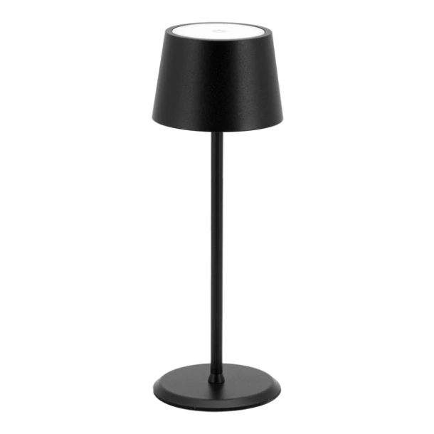 Tafellamp Securit MonteCarlo LED oplaadbaar dimbaar zwart