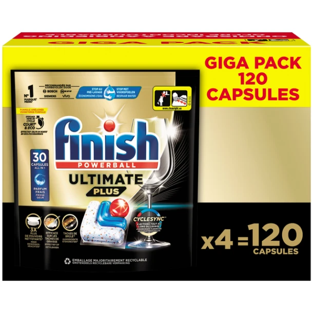 Vaatwastabletten Finish Ultimate Plus 120 Stuks