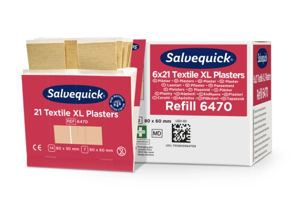 Pleisters Salvequick Textiel Extra Groot 6x21st