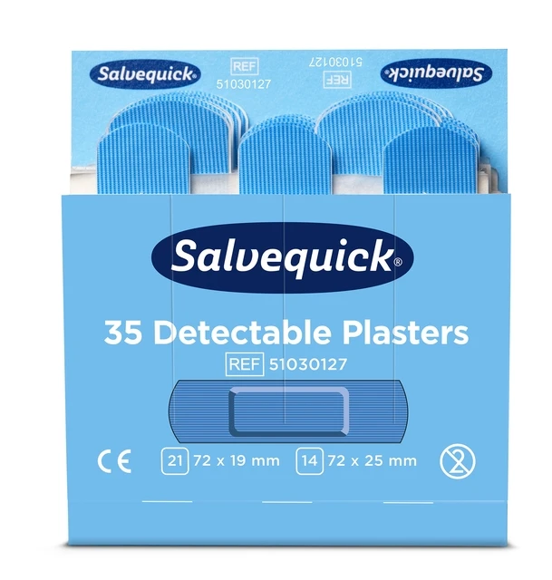 Pleisters Salvequick Detectabel Refill 6x35st