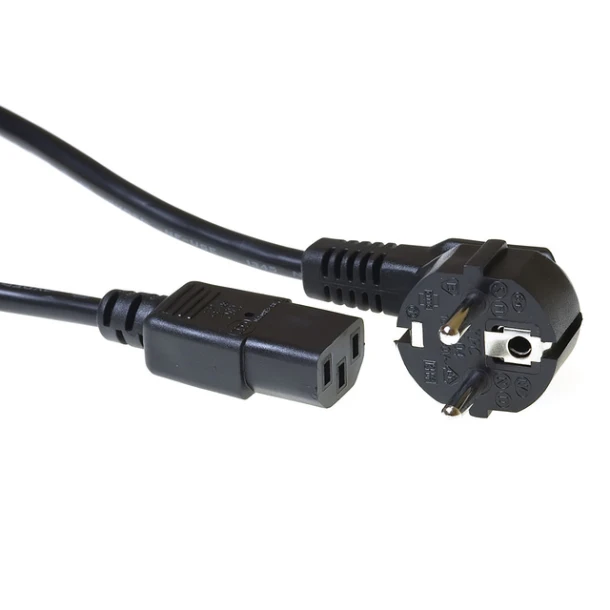 Kabel ACT Netsnoer CEE 7/7 male - C13 zwart 1.5 meter