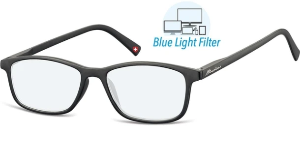 Leesbril Montana +2.00 dpt blue light filter zwart