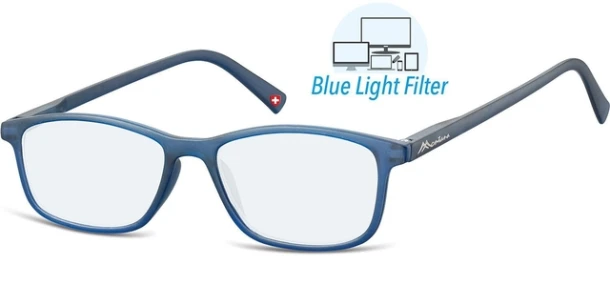 Leesbril Montana +3.00 dpt blue light filter blauw