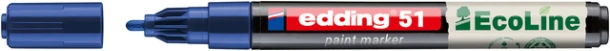 Paintmarker edding 51 EcoLine op waterbasis 1-2mm blauw