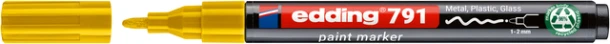 Paintmarker edding 791 PCR op alcoholbasis 1-2mm geel