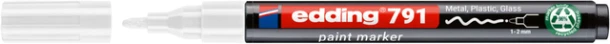 Paintmarker edding 791 PCR op alcoholbasis 1-2mm wit