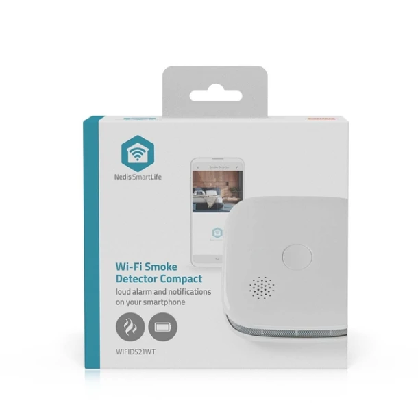 Rookmelder Nedis Smartlife Wifi 10 Jaar Sensor Wit