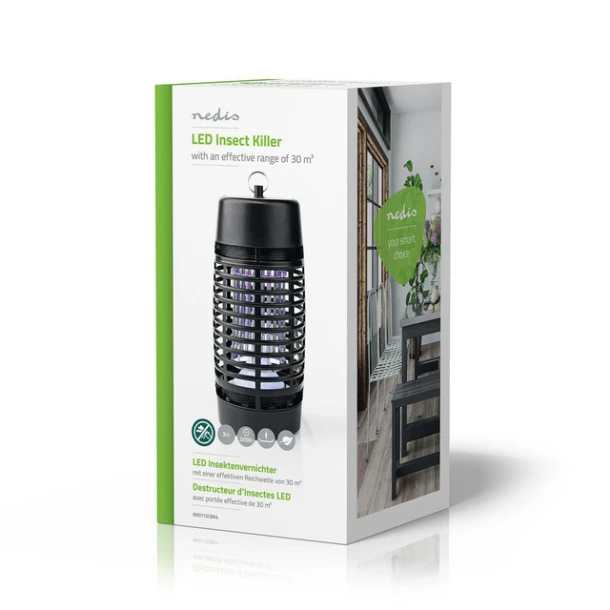 Insectenlamp Nedis Electrisch 30watt 30m2 Zwart