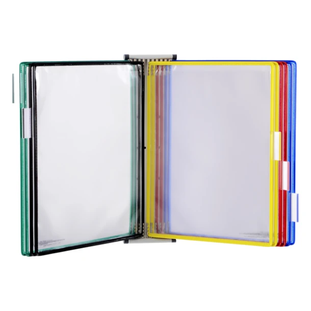 Zichtpanelensysteem wand Tarifold magnetisch A4 met 10-tassen assorti