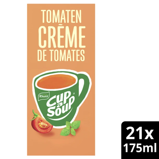 Cup-a-soup tomaten cremesoep, doos 21 zak