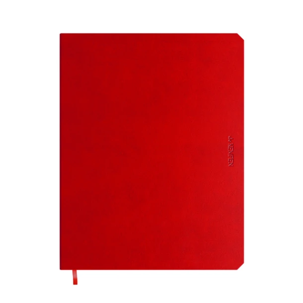 Notitieboek de KEMPEN Poppy 171x220mm blanco 192 pagina's 90gr rood