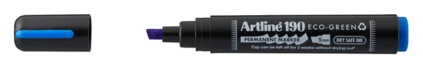 Permanent marker Artline 190 Dry Safe Eco schuin 2-5mm blauw