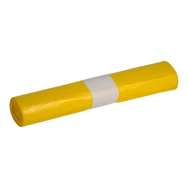 Afvalzak Propsac HDPE T23 58x100cm 70L geel rol à 25 stuks