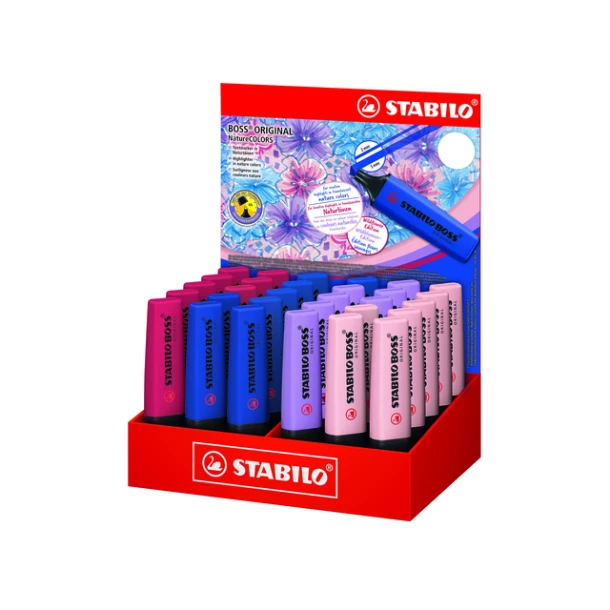 Markeerstift STABILO Boss Wildflower display groot assorti