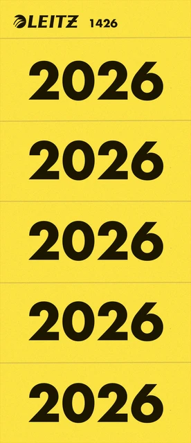 Rugetiket Leitz 2026 Geel 100 Stuks