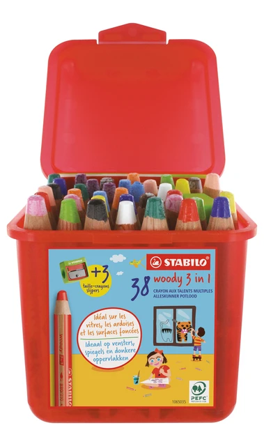 Kleurpotlood Stabilo 882 Woody 3 In 1 38st Ass