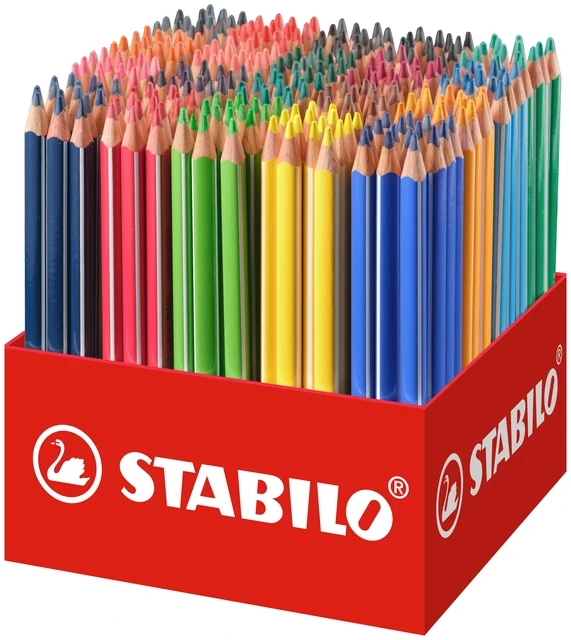 Kleurpotloden STABILO 203 Trio dik assorti classpack à 300 stuks