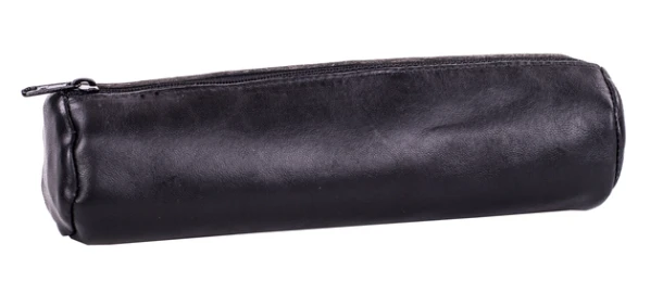 Pennenetui Oxford 22x6cm leer rond zwart