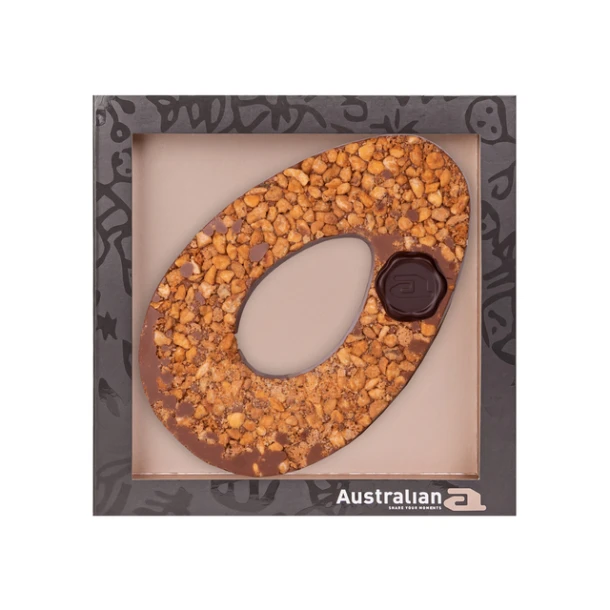 Chocolade Australian Dodo paasei hazelnoot amaretti melk 150g