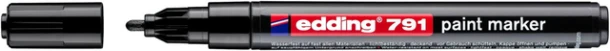Paintmarker edding 791 op alcoholbasis 1-2mm zwart