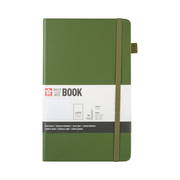 Notitieboek Sakura large 130x210mm lijn hard cover dennennaald