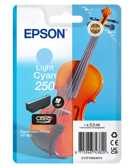 Inktcartridge Epson 250 T16n54 Licht Blauw