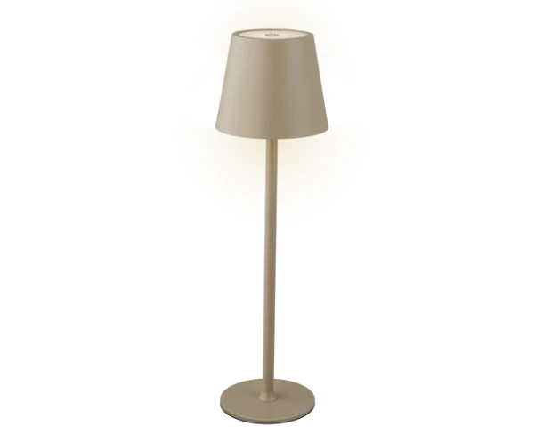 Tafellamp Lumineo led oplaadbaar steady binnen bruin