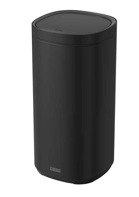 Afvalbak Desq Touch 50 liter RVS zwart