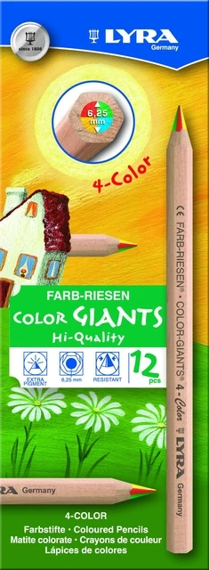 Kleurpotlood Lyra Color Giants Nature Vierkleurig