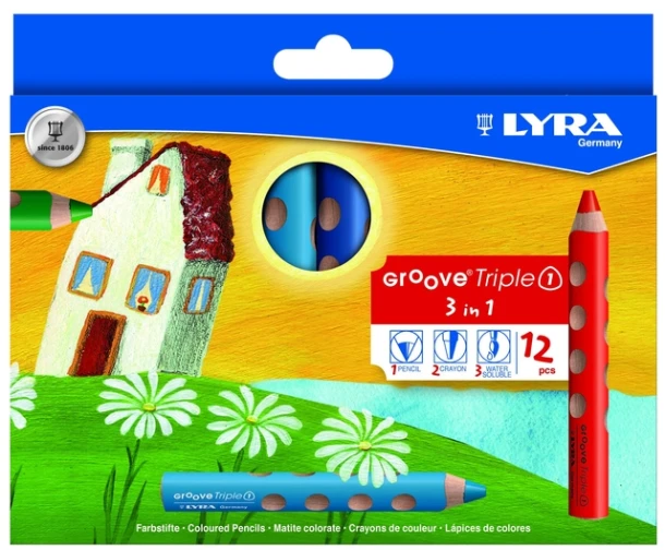 Kleurpotlood Lyra Groove Triple One 12 Kleuren