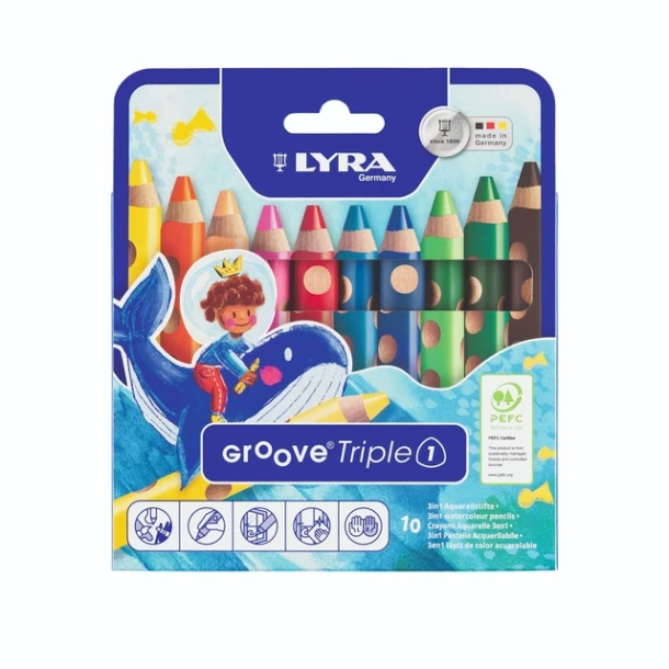 Kleurpotlood Lyra Groove Triple One 10 Kleuren