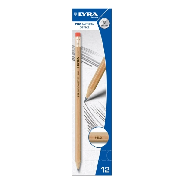 Grafietpotlood Lyra Pro Natura Office Hb 12 Stuks