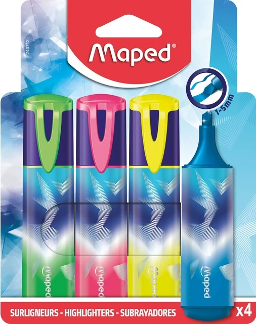 Markeerstift Maped Arctic Vibes set à 4 kleuren